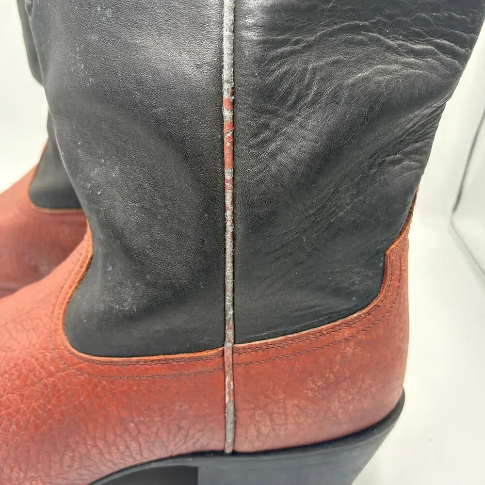 ARIAT Heritage 2-Tone Brown Black Leather Cowboy Western Boots 34693 13 EE Wide